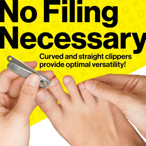 Harperton Nail Clippers Set - 2 Pack Stainless Steel, Professional Fingernail...