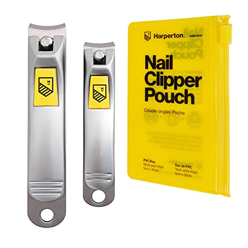 Harperton Nail Clippers Set - 2 Pack Stainless Steel, Professional Fingernail...