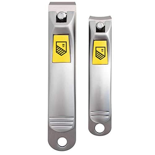 Harperton Nail Clippers Set - 2 Pack Stainless Steel, Professional Fingernail...