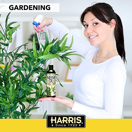 Harris Neem Oil, 100% Cold Pressed and Unrefined for Plant Spray, Skin and Ha...