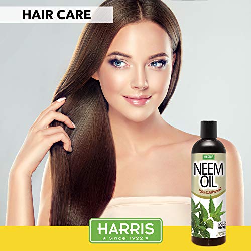 Harris Neem Oil, 100% Cold Pressed and Unrefined for Plant Spray, Skin and Ha...