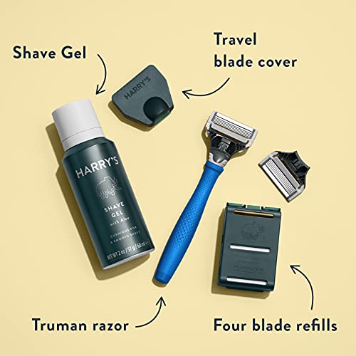 Harry's Razors for Men - Men's Razor Set with 5 Razor Blade Refills, Travel B...