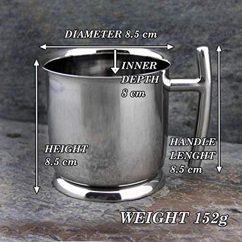 Top Grade Stainless Steel Shaving Mug - Perfect for Wet Shaving - Unbreakable...