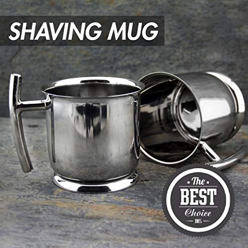 Top Grade Stainless Steel Shaving Mug - Perfect for Wet Shaving - Unbreakable...