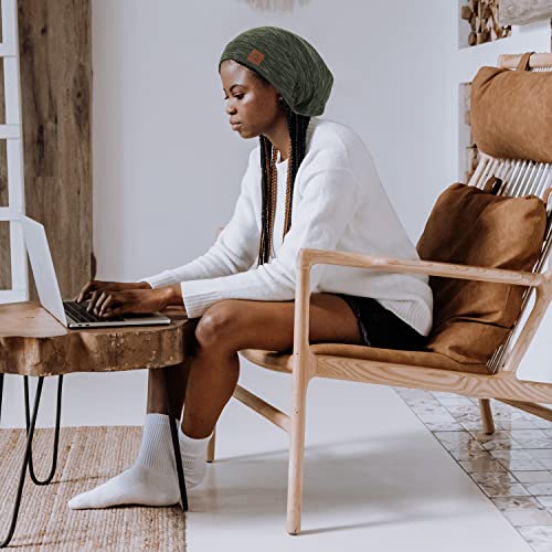 Satin Sleep Cap Bonnet For Curly Hair Slap hat for Long Hair Bamboo Night Cap...