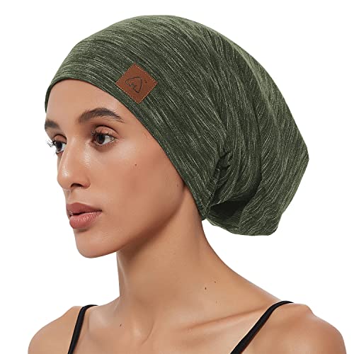 Satin Sleep Cap Bonnet For Curly Hair Slap hat for Long Hair Bamboo Night Cap...