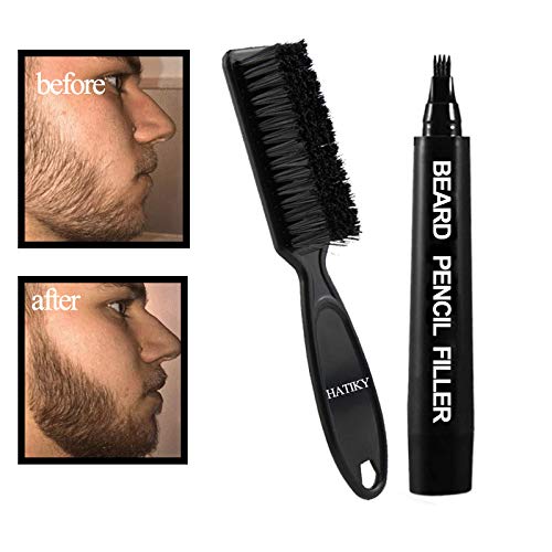 HATIKY Beard Pencil Filler for Men- Water Proof& Sweat Proof, Long Lasting -B...