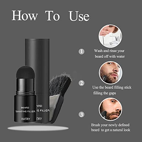 HATIKY Beard Pencil Filler Powder for Men - Beard Shaping Kit - Long Lasting ...