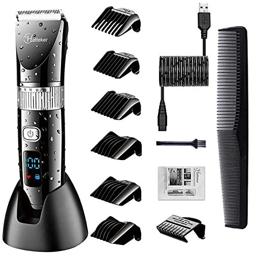 Hatteker Cordless Hair Trimmer Pro Hair Clippers Beard Trimmer for Men Haircu...