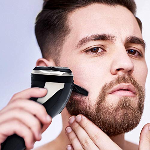 Hatteker Electric Shaver Rotary Razor Men Cordless Beard Trimmer Pop-Trimmer ...