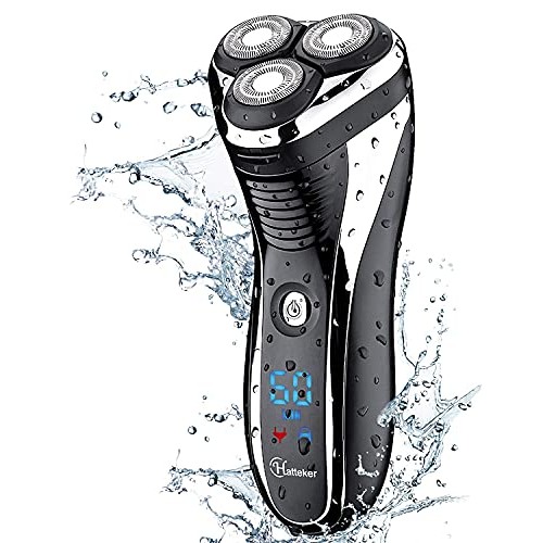 Hatteker Electric Shaver Rotary Razor Men Cordless Beard Trimmer Pop-Trimmer ...