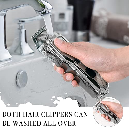 Hatteker Hair Clipper & Trimmer Set for Men IPX7 Waterproof Cordless Barber C...