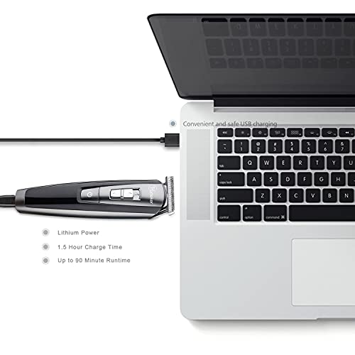 HATTEKER Hair Clipper Beard Trimmer Kit For Men Cordless Hair Mustache Trimme...