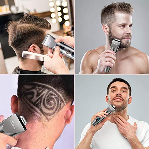 Hatteker Mens Beard Trimmer Cordless Hair Trimmer Hair Clipper Detail Trimmer...
