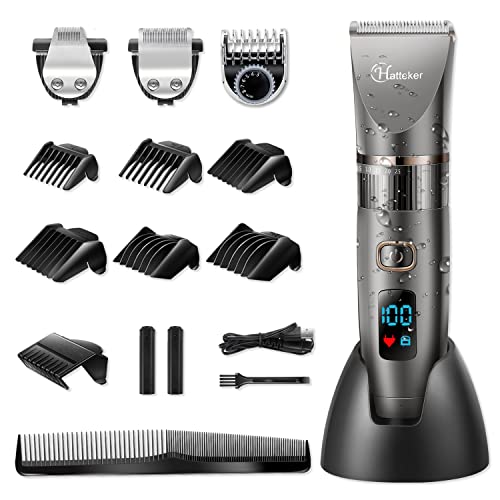 Hatteker Mens Beard Trimmer Cordless Hair Trimmer Hair Clipper Detail Trimmer...