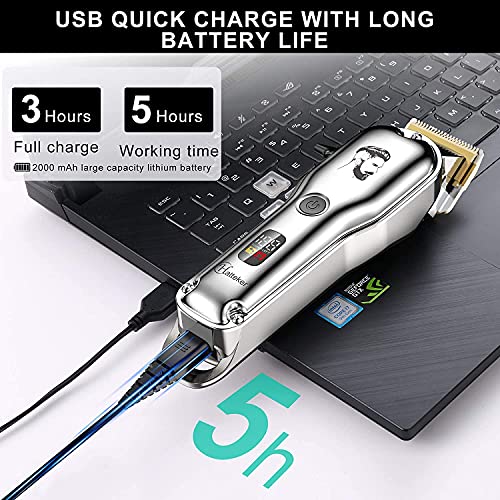 Hatteker Mens Hair Clipper Beard Trimmer Hair Trimmer for Men Cordless Clippe...