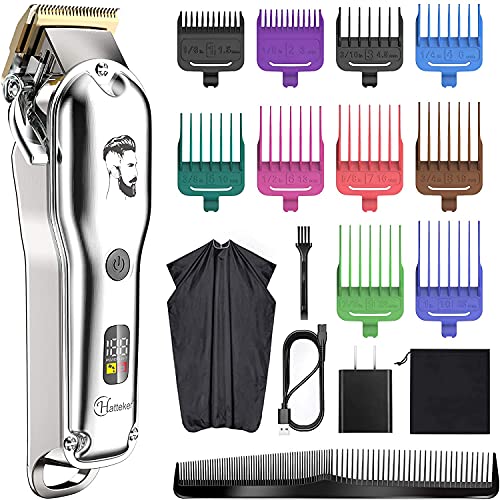 Hatteker Mens Hair Clipper Beard Trimmer Hair Trimmer for Men Cordless Clippe...