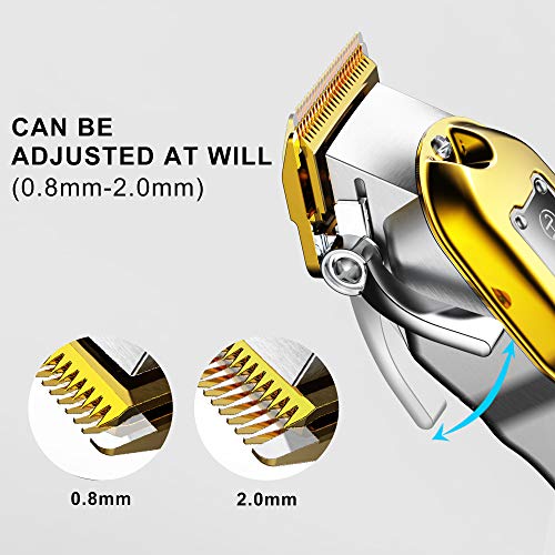 Hatteker Mens Hair Clippers Professional Cordless Hair Beard Trimmer Haircut ...