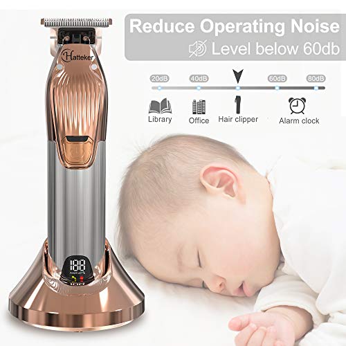 Hatteker Professional Hair Clippers Cordless Pro Li Outlining Trimmer T-blade...