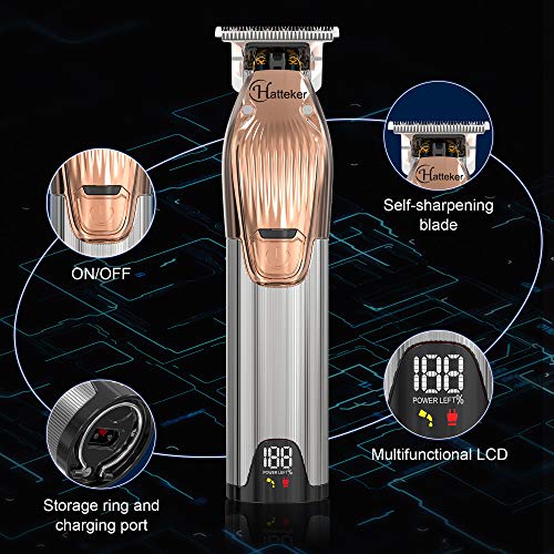 Hatteker Professional Hair Clippers Cordless Pro Li Outlining Trimmer T-blade...