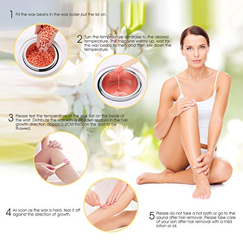 Hair Removal Wax Warmer Kit upgrade Wax machine Waxing Kit for Women and Men'...