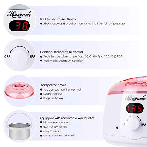 Hair Removal Wax Warmer Kit upgrade Wax machine Waxing Kit for Women and Men'...