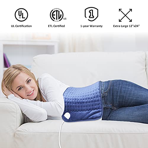 Heating Pad for Back Pain Relief Neck Shoulders and Cramps Relief Therapy - 1...