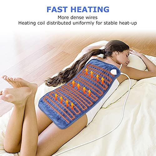 Heating Pad for Back Pain Relief Neck Shoulders and Cramps Relief Therapy - 1...