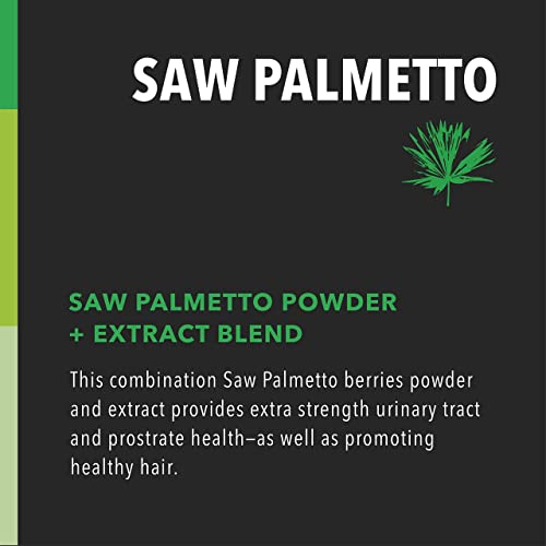 Saw Palmetto Prostate Supplements for Men as Potent DHT Blocker for Hair Grow...