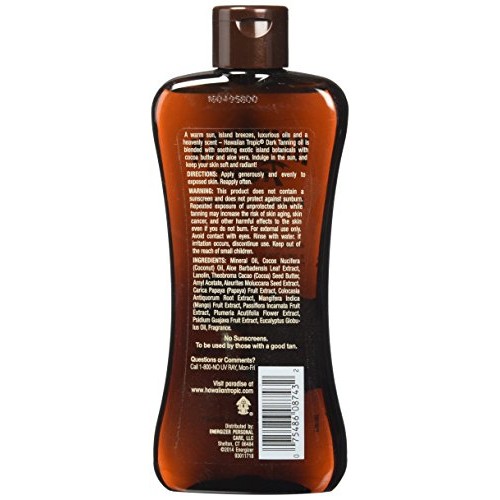 Hawaiian Tropic Dark Tanning Sun Care Moisturizing Oil, 8 Fluid Ounce