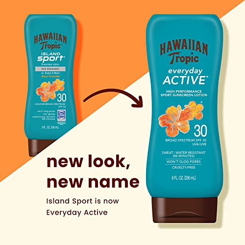 Hawaiian Tropic Island Sport Sunscreen Lotion, Ultra Light, High Performance ...