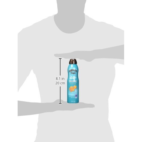 Hawaiian Tropic Island Sport Sunscreen Spray, Broad Spectrum SPF 30, 6oz