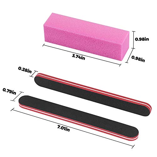Nail Files and Buffers, 100/180 Grit Nail File and Rectangular Art Care Buffe...