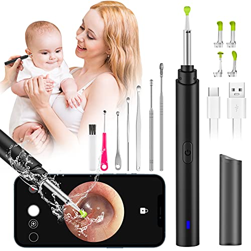 Ear Wax Removal Tool Camera, Smart Visual Ear Cleaner, 1296P FHD Wireless Ear...