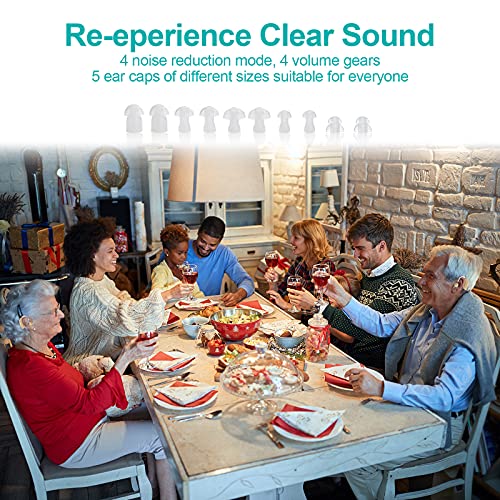 Hearing Aids, HaYiue Hearing Aid for Seniors Rechargeable with Noise Cancelli...