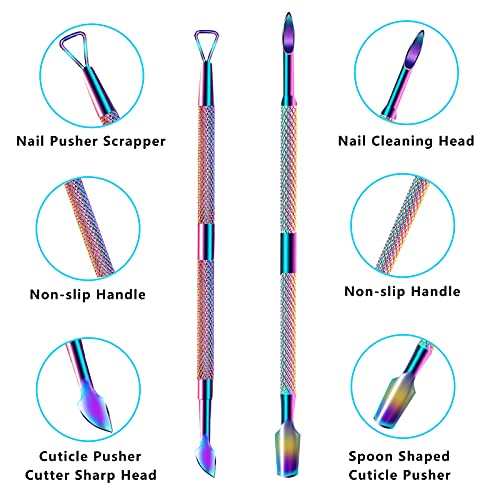 Haynery Cuticle Trimmer with Cuticle Pusher, Cuticle Remover Cuticle Scissors...