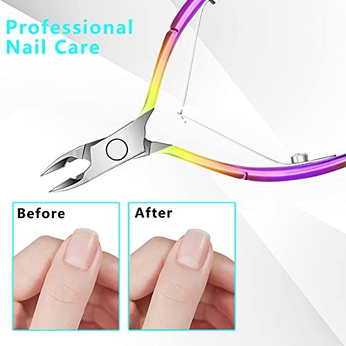Haynery Cuticle Trimmer with Cuticle Pusher, Cuticle Remover Cuticle Scissors...