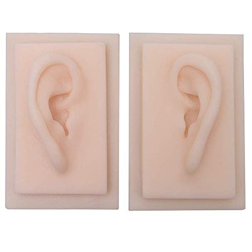 HDGRNCC 1 Pair Ear Model, Silicone Ear Model for Acupuncture - Soft Silicone ...