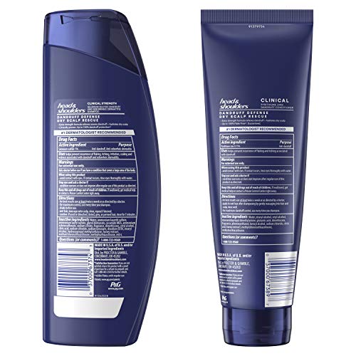 Head & Shoulders Clinical Strength Dandruff Shampoo and Conditioner, Dry Scal...