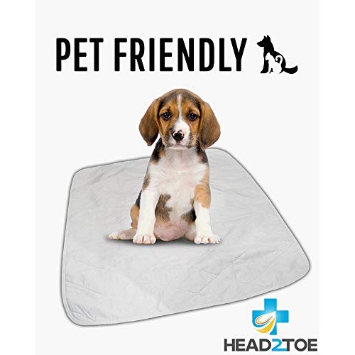 HEAD2TOE- Incontinence Bed Pads | Washable Waterproof Mattress Protector | Pr...