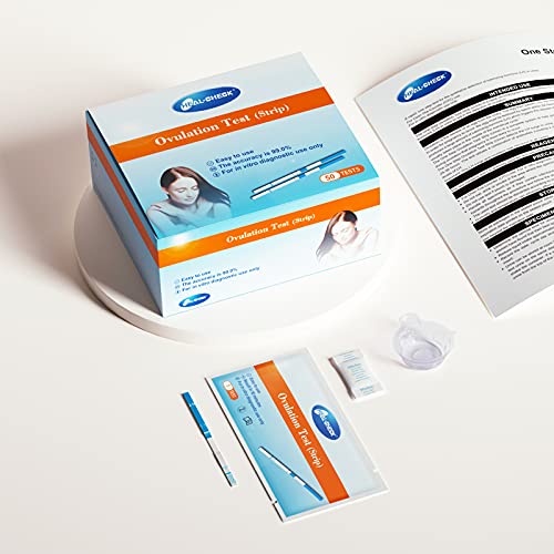 HEAL-CHECK Ovulation Test Strips（50-Pack-4.0MM ）with 50 Free Collection Cup...
