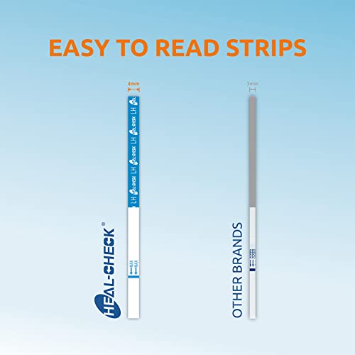 HEAL-CHECK Ovulation Test Strips（50-Pack-4.0MM ）with 50 Free Collection Cup...