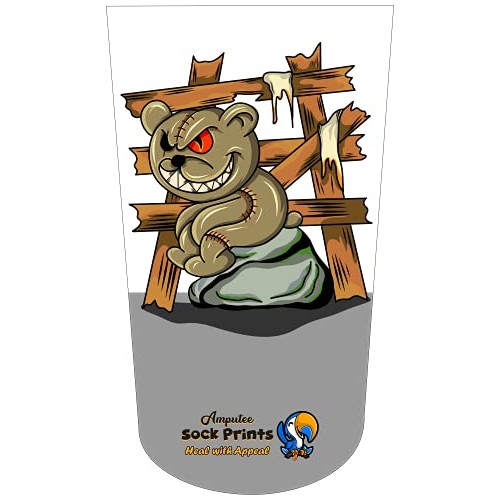 Amputee Sock, "Amputee Sock "Angry Bear Doll"" Residual Wound Sock, 3PLY Resi...