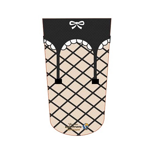 Amputee Sock "Fishnet stocking w garter 001 v1"