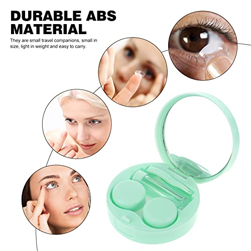 Healifty 1 Set Portable Contact Lens Cases Lovely Cosmetic Contact Storage Co...
