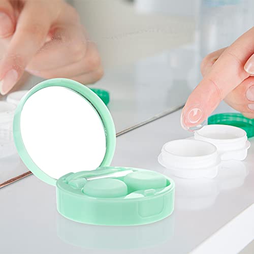 Healifty 1 Set Portable Contact Lens Cases Lovely Cosmetic Contact Storage Co...
