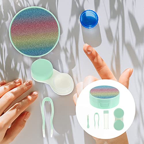 Healifty 1 Set Portable Contact Lens Cases Lovely Cosmetic Contact Storage Co...