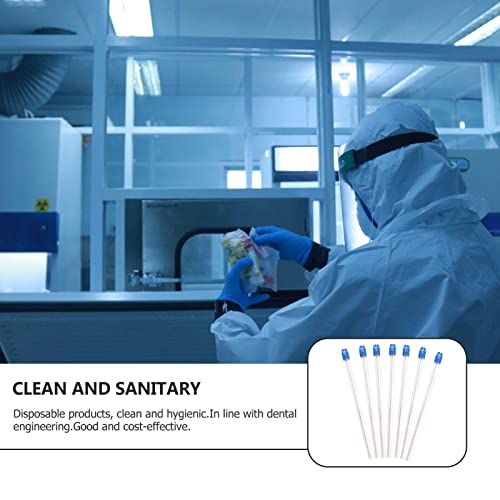 Healifty 100pcs Disposable Saliva Ejectors Clear Body Blue Tip Low Volume Eva...