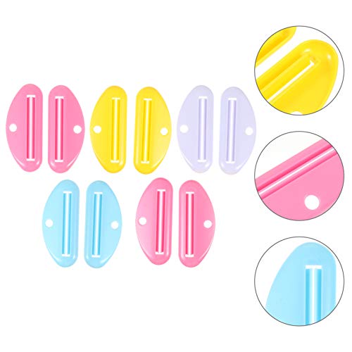 Healifty 10pcs Bathroom Toothpaste Tube Squeezer Toothpaste Tube Squeezer Dis...