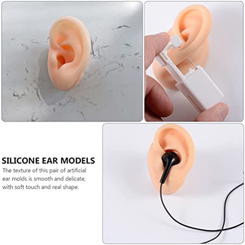 Healifty 2pcs Silicone Ear Models Fake Ear Models Display Products Earring Sa...
